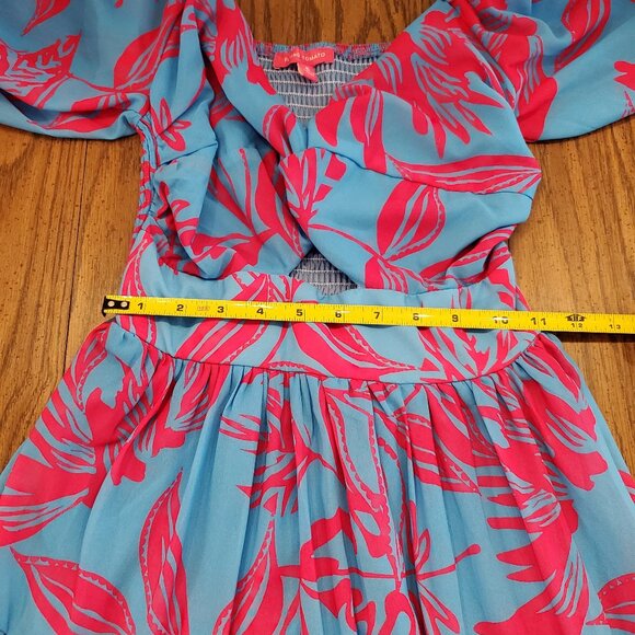 Flying Tomato Floral Print Stretch Smock Back Dress-Sz Small - Picture 9 of 9